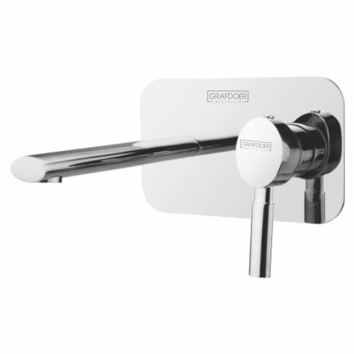 Single Function Basin Tap Wall Mounted (Exposed Parts Kit Consisting of Operating Lever, Wall Flange & Spout)